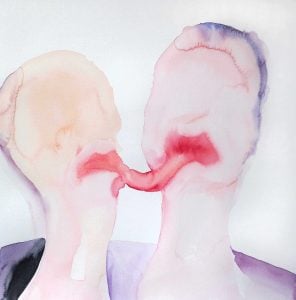 Untitled work from the Watercolors series by Levan Songulashvili