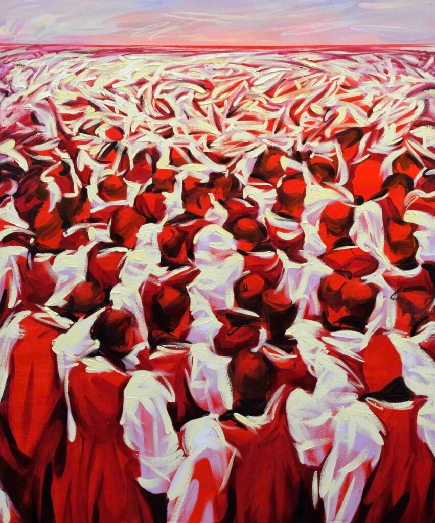 Untitled work from the Red Horizons series by Levan Songulashvili