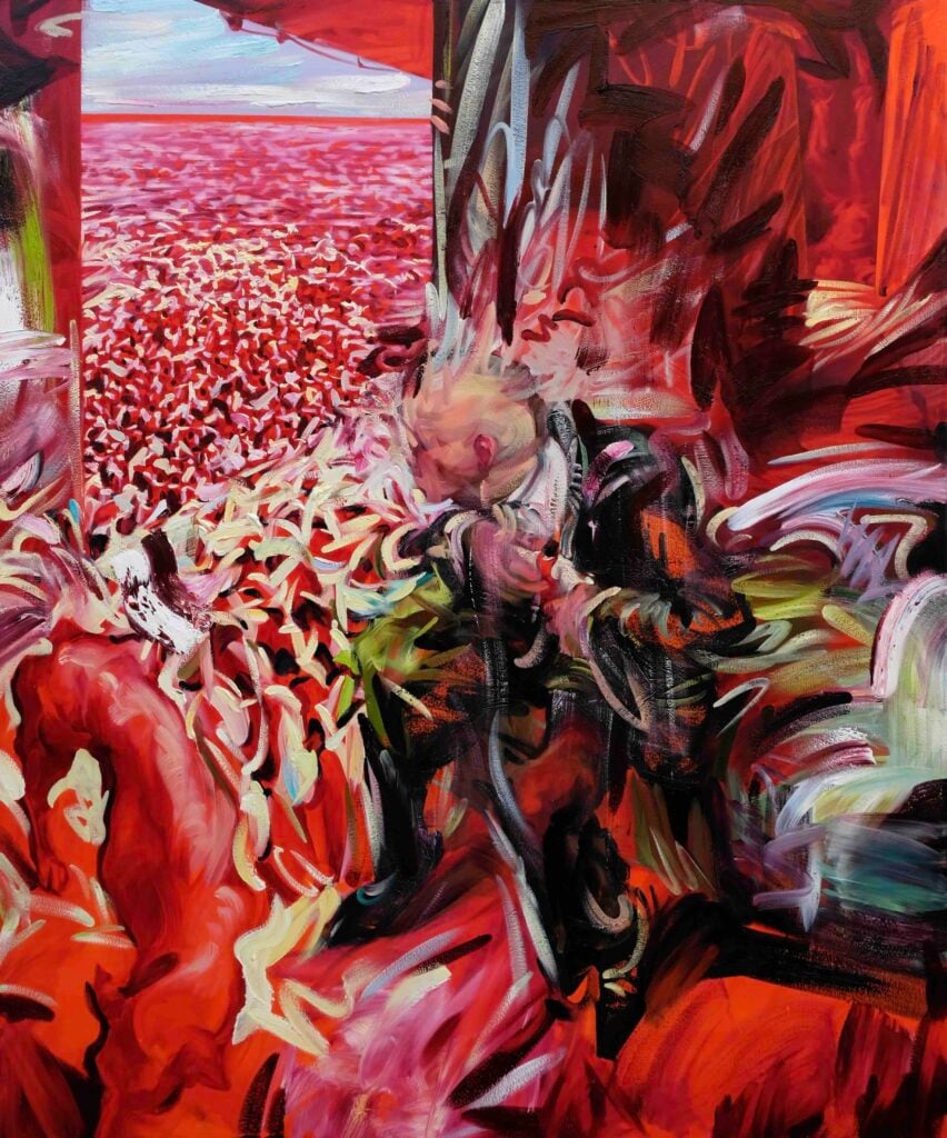 Untitled work from the Red Horizons series by Levan Songulashvili