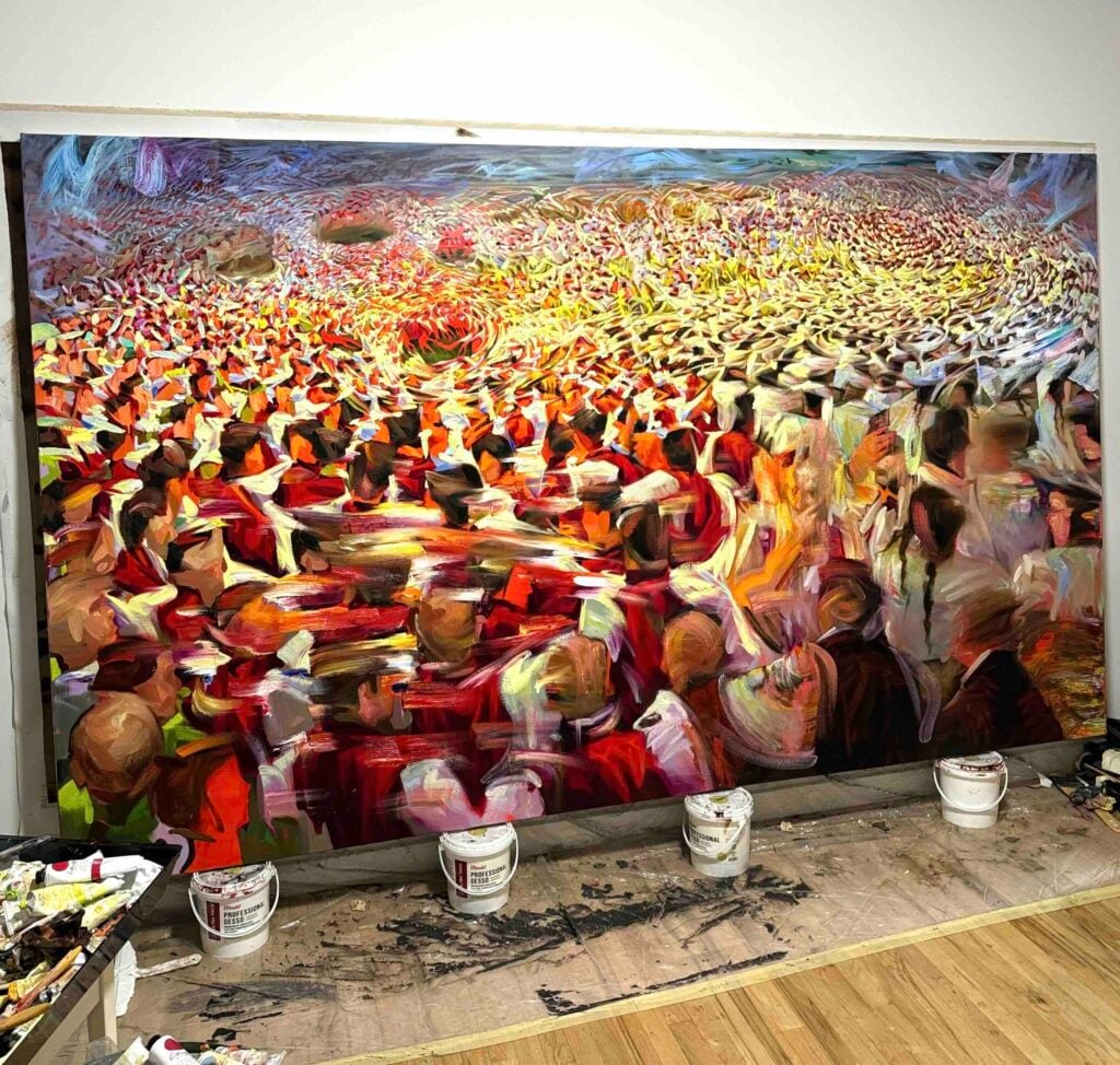 Untitled work from the Red Horizons series by Levan Songulashvili