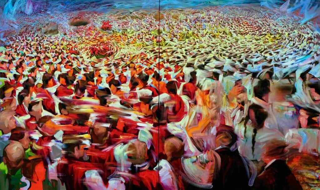 Untitled work from the Red Horizons series by Levan Songulashvili