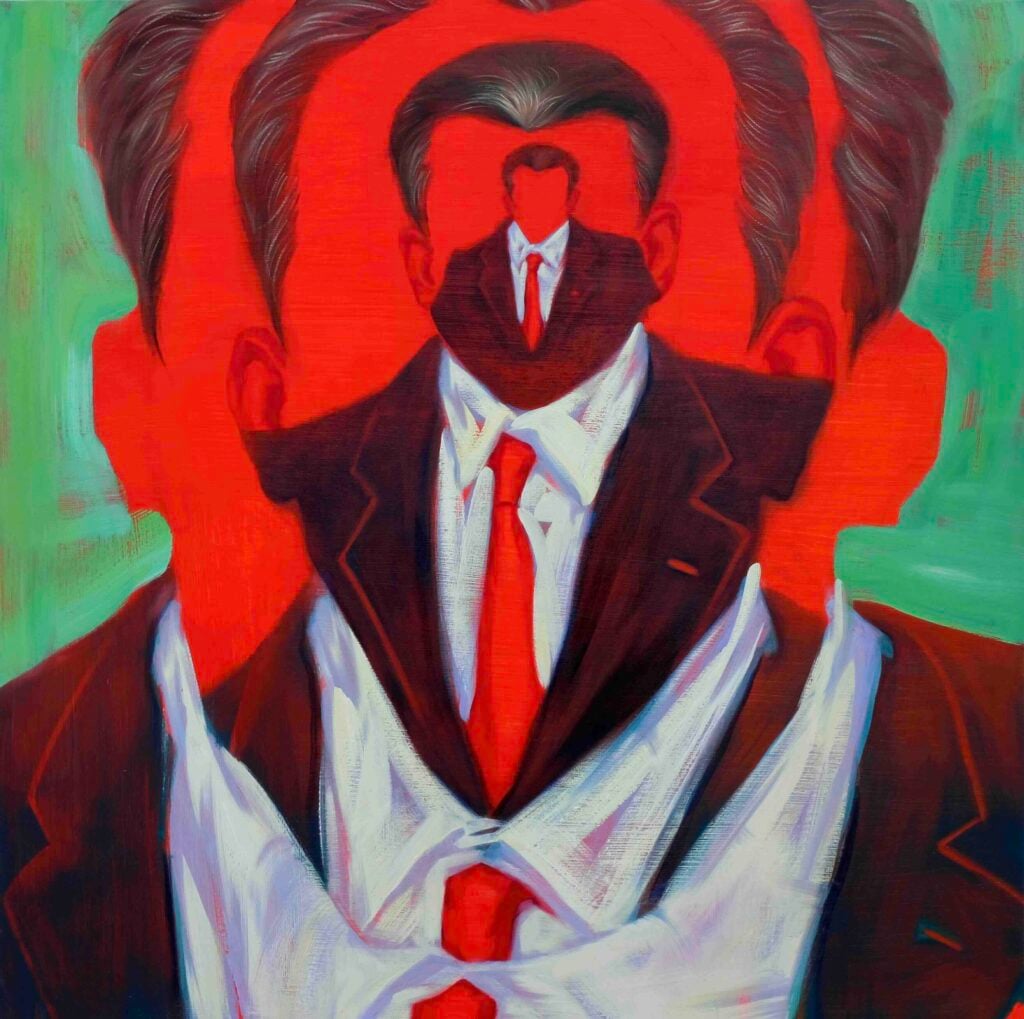Untitled work from the Red Horizons series by Levan Songulashvili