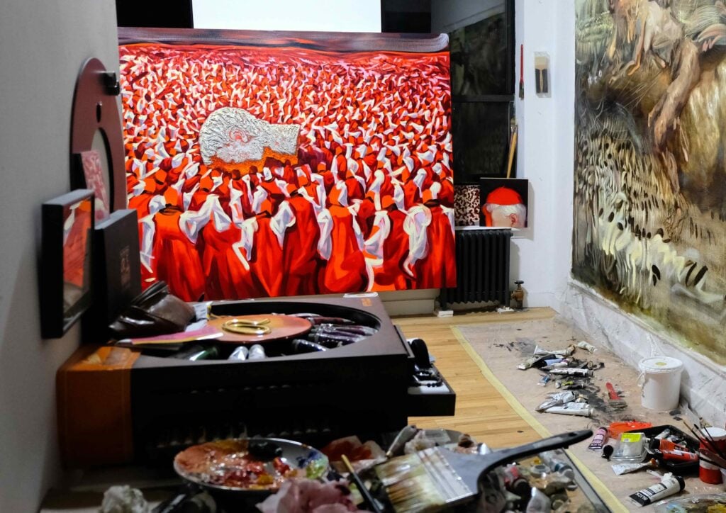 Untitled work from the Red Horizons series by Levan Songulashvili