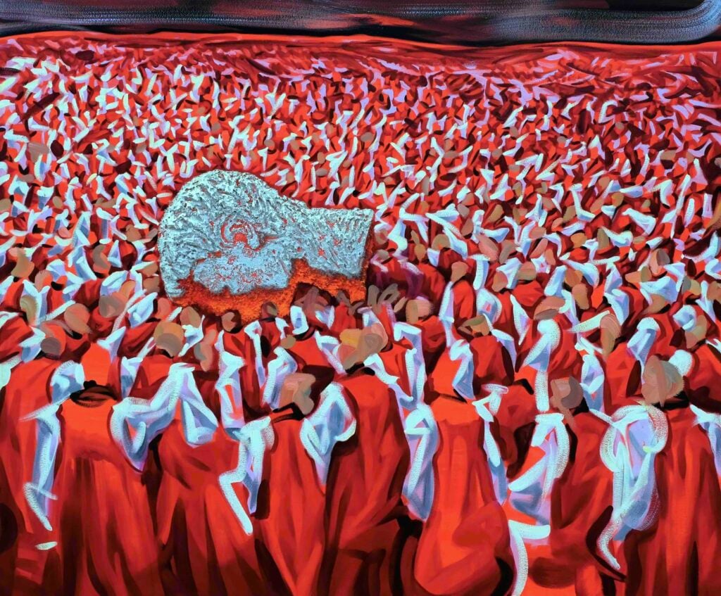 Untitled work from the Red Horizons series by Levan Songulashvili
