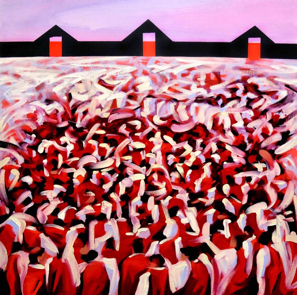 Untitled work from the Red Horizons series by Levan Songulashvili