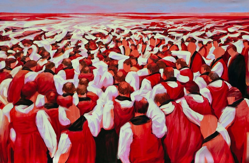 Untitled work from the Red Horizons series by Levan Songulashvili