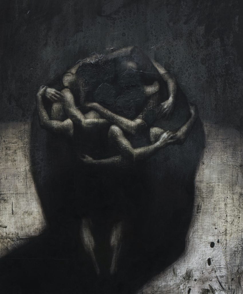 Outside In – figurative painting by New York-based artist Levan Songulashvili