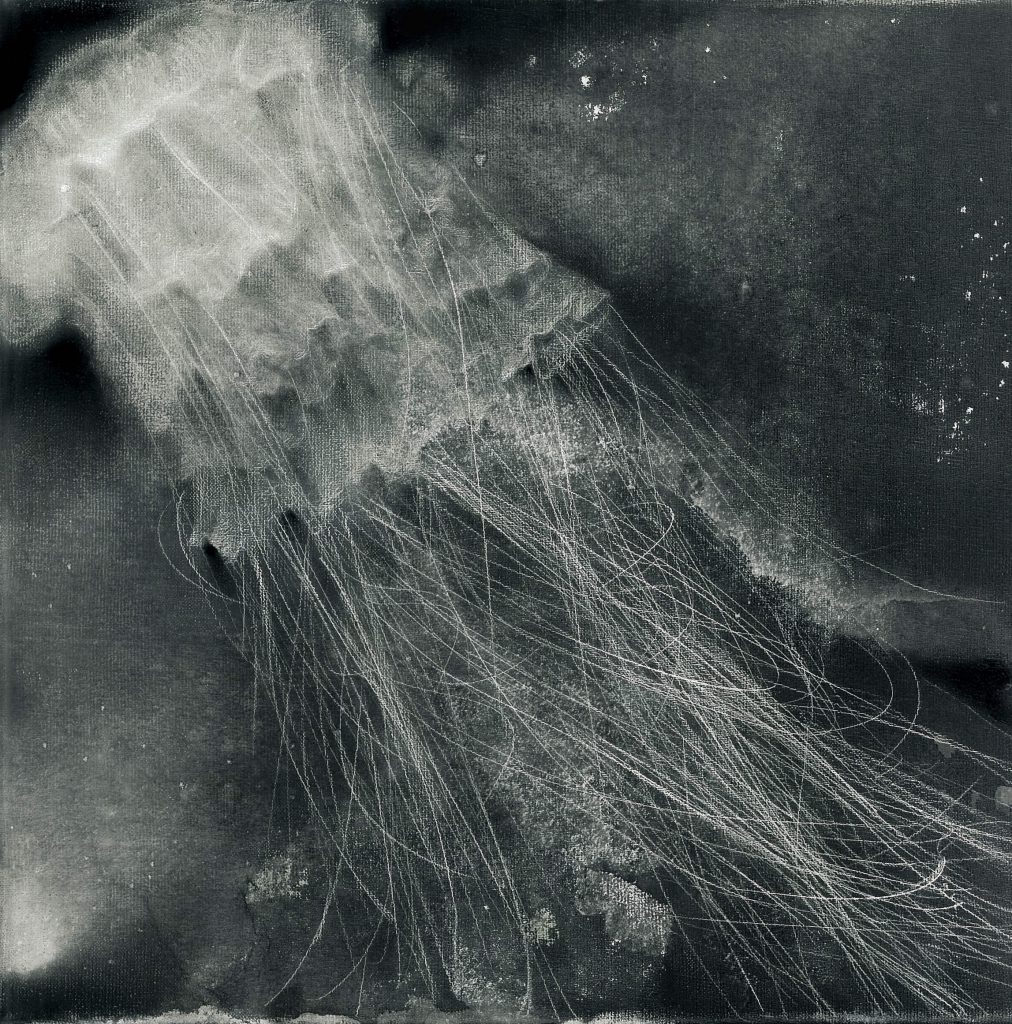 The Jellyfish oil on canvas painting by New York-based artist Levan Songulashvili