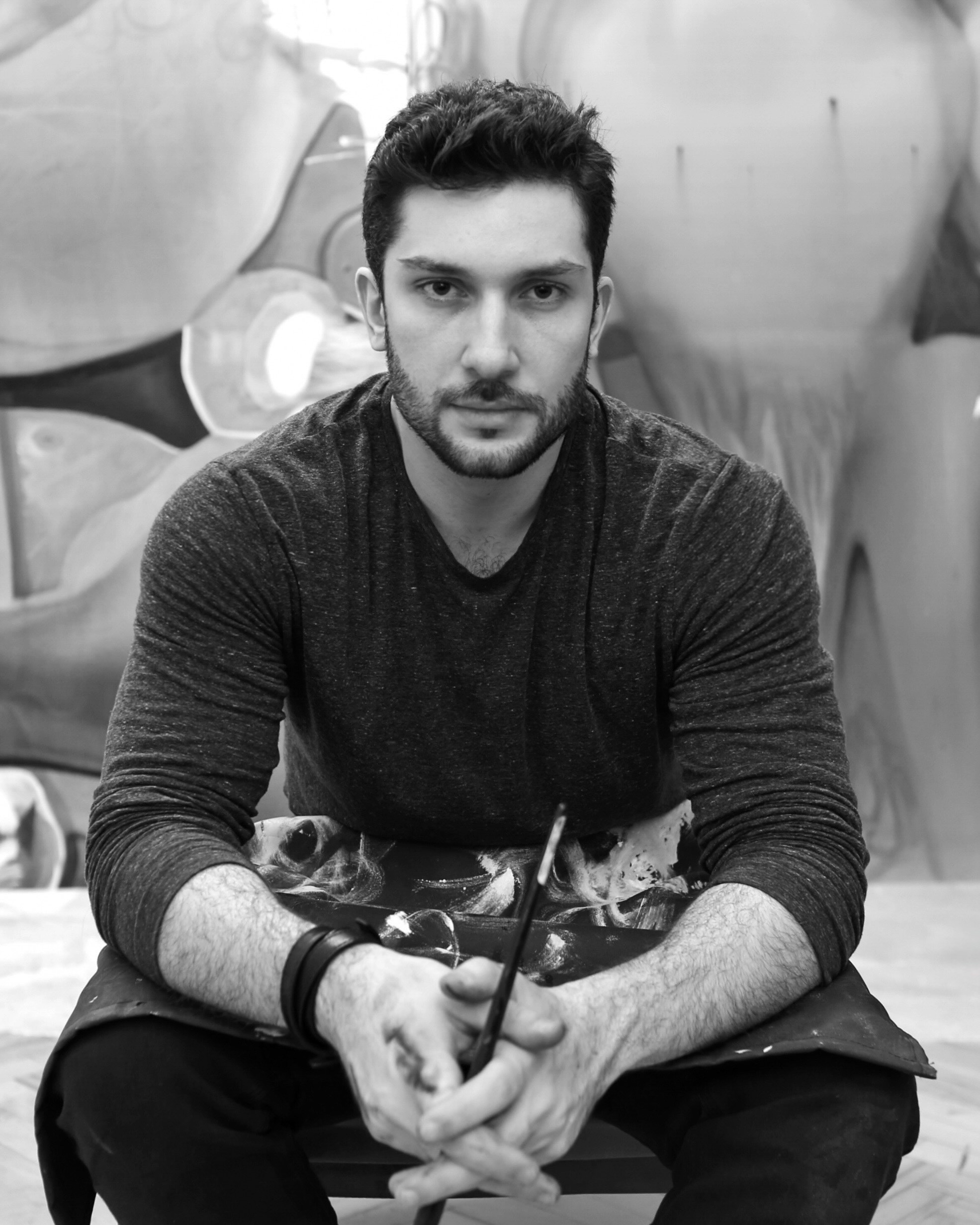 Portrait of the artist Levan Songulashvili